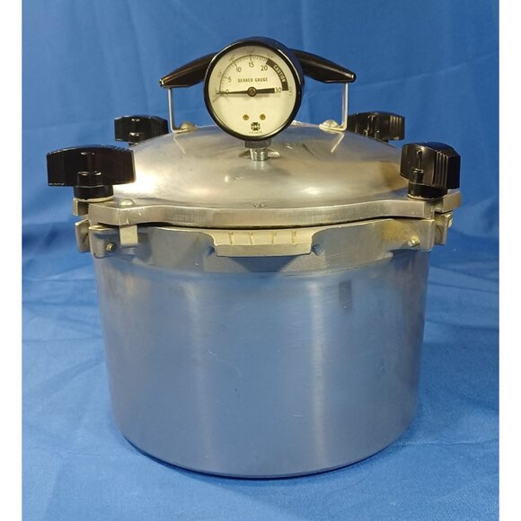 Vintage All-American Pressure Canner Model 907 7 Quart Aluminum With Rack Rare - Picture 1 of 13